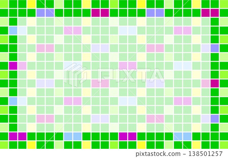 幾何圖案框架，空白，正方形，綠色 138501257