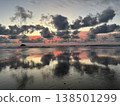 Clouds appearing on the surface of the water 138501299