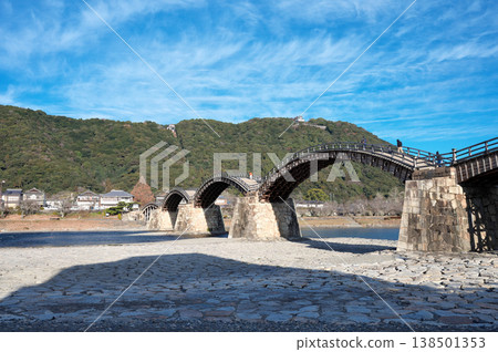 Kintaikyo Bridge, one of Japan's most representative wooden bridges. Kintaikyo Bridge, one of Japan's most representative wooden bridges. 138501353