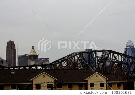 Railroad Bridge Over the Ohio River at Cincinnati, Ohio Railroad Bridge Over the Ohio River at Cincinnati, Ohio 138501681