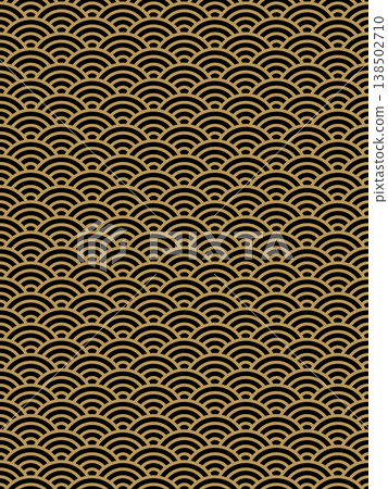 仿冒的金黑青海波圖案 仿冒的金黑青海波圖案 138502710