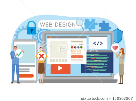 Web design and illustrations of people Web design and illustrations of people 138502807