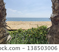 View of the Beach through Palm Trees at Daytime 138503006
