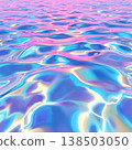Sparkling water surface, rainbow-colored light 138503050