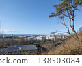 A photograph of the Yokoyama Pass in winter, where a guard looked back. 138503084