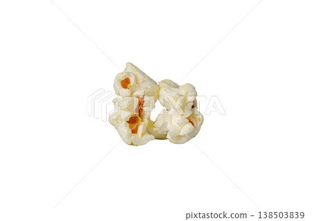 macro popcorn on isolated and white background 138503839