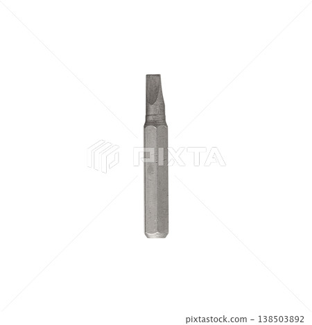 Iron bit for screwdriver and drill on Isolated on a white background Iron bit for screwdriver and drill on Isolated on a white background 138503892