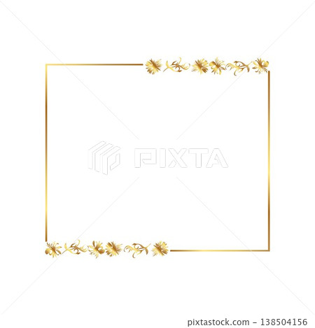 Print design Golden Warm Gold Border Certificate Border 138504156