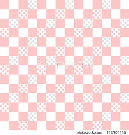 Pink x light gray x white pattern Pink x light gray x white pattern 138504536