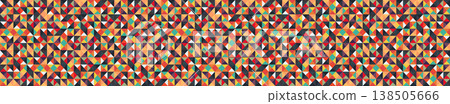 Geometric background with colorful triangles and polygon shapes. Abstract triangle pattern backdrop in warm autumn colors, vector illustration Geometric background with colorful triangles and polygon shapes. Abstract triangle pattern backdrop in warm autumn colors, vector illustration 138505666