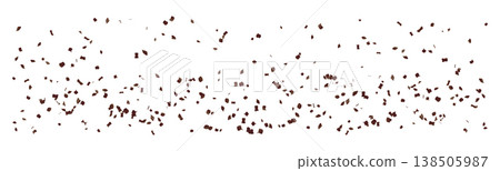 Cookie texture crumb for chocolate biscuit bg, crunchy pattern cake. Food crispy sand and dot white vector, chip coffee snack. Piece grunge crunch of color stain confetti, explosion cereal cracker 138505987