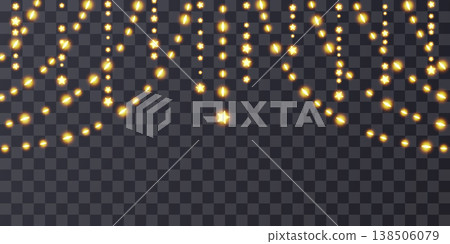 Light bulbs curtain, star festoon header. Fairy garland hanging strings. Ramadan lantern, chirstmas sky vector bg. Holiday lamp ball, gold glitter festive pattern. 3d wedding ornament. Lightbulb glow Light bulbs curtain, star festoon header. Fairy garland hanging strings. Ramadan lantern, chirstmas sky vector bg. Holiday lamp ball, gold glitter festive pattern. 3d wedding ornament. Lightbulb glow 138506079