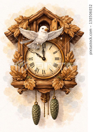 時鐘系列：一幅趣味盎然的構圖，捕捉了鴿子展翅飛翔的瞬間。 138506852