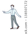 A businessman explaining (pointing gesture) 138507172