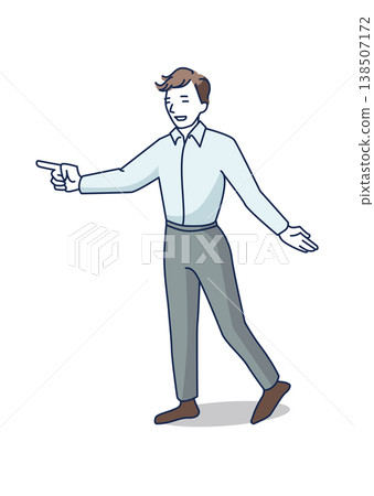 A businessman explaining (pointing gesture) A businessman explaining (pointing gesture) 138507172