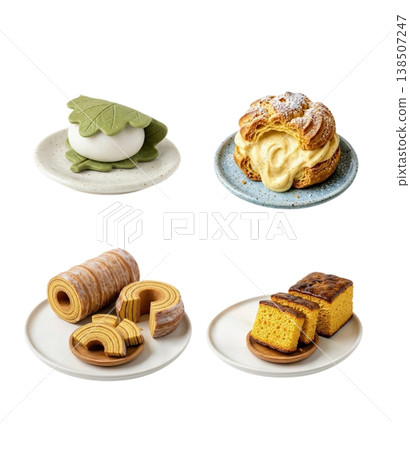 用黏土藝術風格繪製的各種糖果 138507247