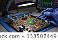 Micro-Scale PCB Inspection with ESD-Safe Laboratory Tweezers 138507449