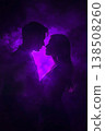 Couple is kissing in a purple haze 138508260