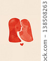 Two women are kissing each other's lips 138508263
