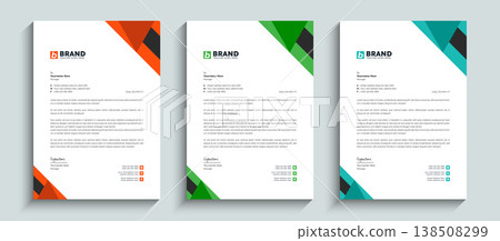 Abstract and professional business letterhead design template. Multipurpose design for stationery, identity, document, branding, layout design Abstract and professional business letterhead design template. Multipurpose design for stationery, identity, document, branding, layout design 138508299
