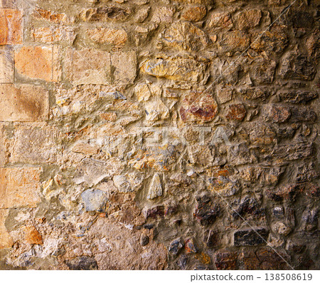 Ancient stone construction, natural patina, aged masonry, ideal for textures Ancient stone construction, natural patina, aged masonry, ideal for textures 138508619