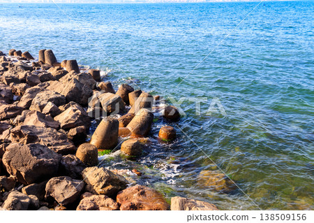 Concrete breakwaters at the coast of the Black sea. Protection for the shore structure against high waves Concrete breakwaters at the coast of the Black sea. Protection for the shore structure against high waves 138509156