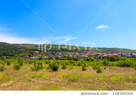 View of Sveti Vlas town and the Balkan mountains in Bulgaria View of Sveti Vlas town and the Balkan mountains in Bulgaria 138509168