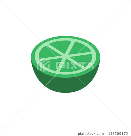 Half lime icon Half lime icon 138509173