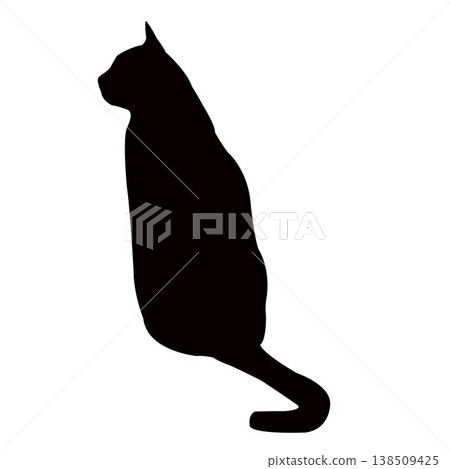a cat body silhouette vector a cat body silhouette vector 138509425