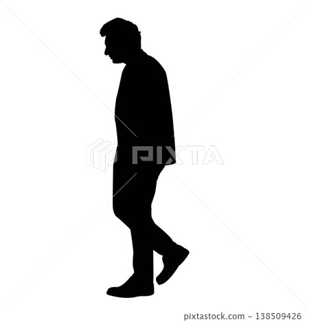 a man body silhouette vector a man body silhouette vector 138509426