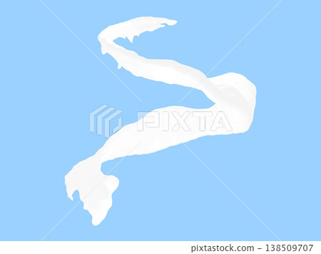 Fresh milk splashes isolated on a white background, capturing smooth liquid motion with detailed droplets and creamy texture. 3d rendering Fresh milk splashes isolated on a white background, capturing smooth liquid motion with detailed droplets and creamy texture. 3d rendering 138509707