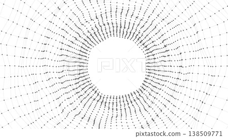 Abstract digital plexus tunnel formed by glowing dots connected with lines, creating a futuristic network hole. Concept of big data, artificial intelligence, neural networks,technology background Abstract digital plexus tunnel formed by glowing dots connected with lines, creating a futuristic network hole. Concept of big data, artificial intelligence, neural networks,technology background 138509771