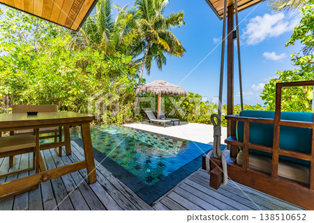 Private pool in a beach villa at a hotel in the Maldives Private pool in a beach villa at a hotel in the Maldives 138510652