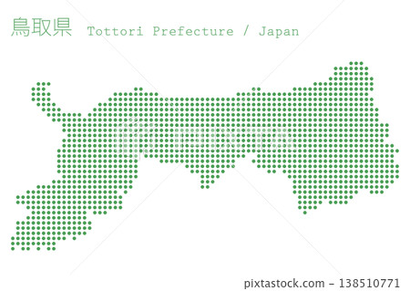 日本鳥取縣地圖向量插圖素材 138510771