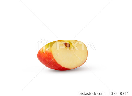 Apple wedge with clipping path. Red apple cut in a slice isolated Apple wedge with clipping path. Red apple cut in a slice isolated 138510865