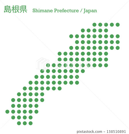 Vector illustration map material for Japan: Shimane Prefecture map Vector illustration map material for Japan: Shimane Prefecture map 138510891