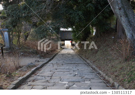 Sakuragawa City, Amabikiyama, Rakuhōji Temple, stone staircase, clear weather. Sakuragawa City, Amabikiyama, Rakuhōji Temple, stone staircase, clear weather. 138511317