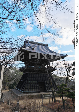 櫻川市,甘吹山,樂峰寺,鐘樓,晴朗天氣 櫻川市,甘吹山,樂峰寺,鐘樓,晴朗天氣 138511320