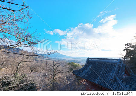 從櫻川市天引山樂峰寺眺望-晴朗天氣 從櫻川市天引山樂峰寺眺望-晴朗天氣 138511344