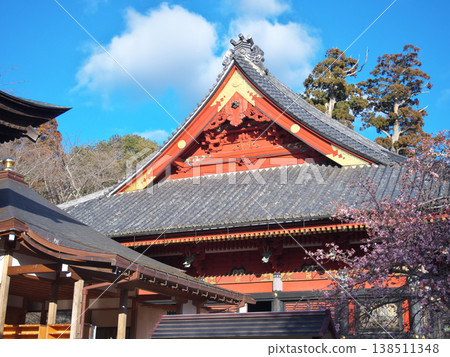 櫻川市、天馬山、樂法寺、天馬觀音、大雄寶殿、天氣晴朗 138511348