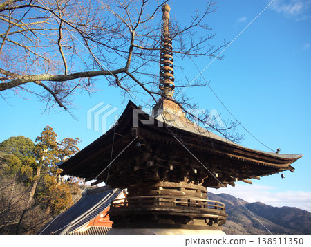 櫻川市、天馬山、樂法寺、天馬觀音、多寶塔、晴天 櫻川市、天馬山、樂法寺、天馬觀音、多寶塔、晴天 138511350