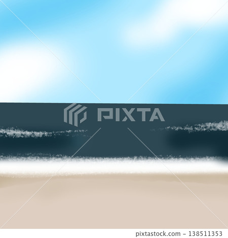 Illustration of the sea and the blue sky Illustration of the sea and the blue sky 138511353