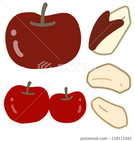 Illustration set of apples Illustration set of apples 138511691