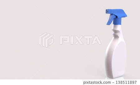 Cleaning Spray Bottle Isolated On White Background 3d render. Cleaning Spray Bottle Isolated On White Background 3d render. 138511897