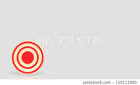 Wooden Target Board Goal Achievement Concept  3d render. 138511900