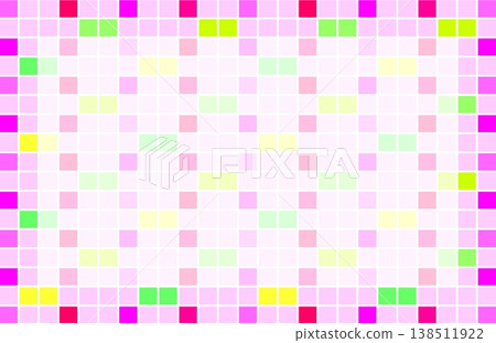 Geometric pattern frame, white space, square, pink, red 138511922