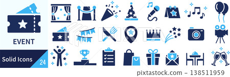 Icons, illustrations, events, festivals, decorations, celebrations, parties, entertainment, performances Icons, illustrations, events, festivals, decorations, celebrations, parties, entertainment, performances 138511959