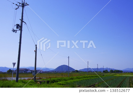 Rural landscape and rice paddy reflections in Takashima City, Shiga Prefecture Rural landscape and rice paddy reflections in Takashima City, Shiga Prefecture 138512677