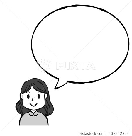 Speech bubble: Person, child, girl Speech bubble: Person, child, girl 138512824