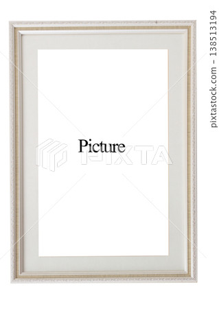 Picture frame against a white wall Picture frame against a white wall 138513194